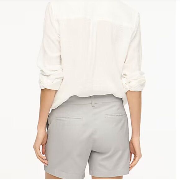J. Crew Factory H1453 Gray 5" Classic Chino Short For Women NWT size 8 - Picture 3 of 10
